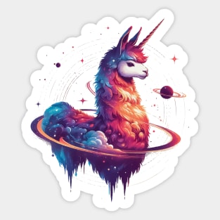 Trendy Doodle rainbow llamacorn unicorn llama Sticker